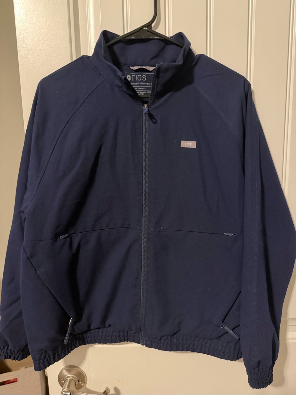 FIGS Navy Blue Full-Zip Jacket